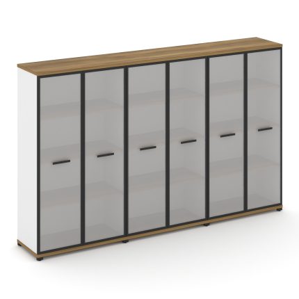 Concept Шкаф 3 широкие секции, 4 ниши CN.STS-436 RMB B Сандал Янтарный/Белый Бриллиант/Металл Черный