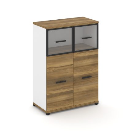 Concept Шкаф 1 широкая секция, 3 ниши CN.STS-314 RPB B Сандал Янтарный/Белый Бриллиант/Металл Черный