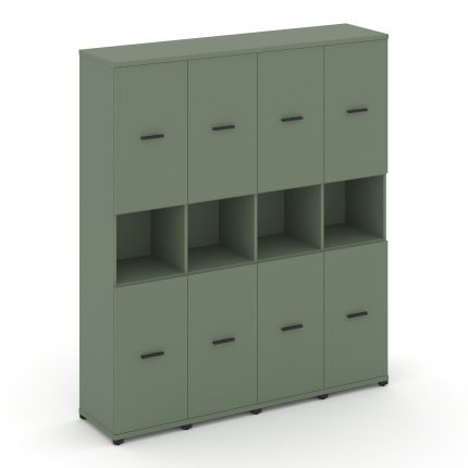 Concept Шкаф 4 узкие секции, 5 ниш CN.STU-543 B Кобо/Металл Черный 1668*420*1922