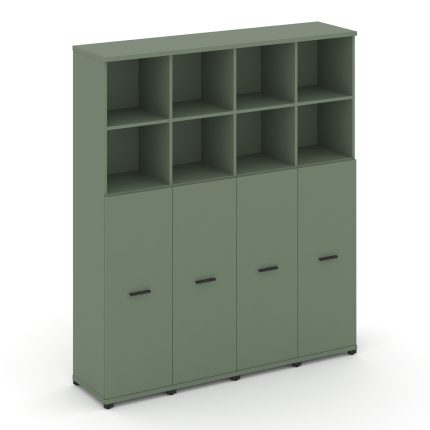 Concept Шкаф 4 узкие секции, 5 ниш CN.STU-544 B Кобо/Металл Черный 1668*420*1922