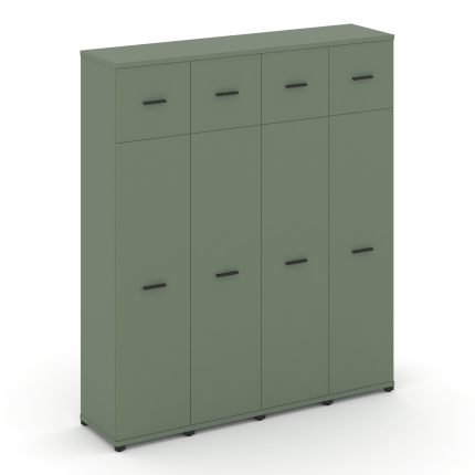 Concept Шкаф 4 узкие секции, 5 ниш CN.STU-547 B Кобо/Металл Черный 1668*420*1922