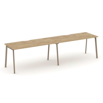 Estetica Рабочая станция 2 места ES.RS-2.4-VP Тиквуд Светлый/Металл Латте 3160*730*750