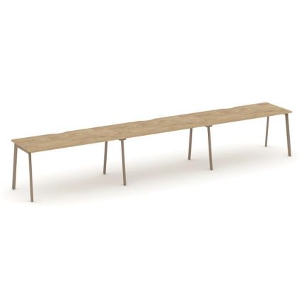 Estetica Рабочая станция 3 места ES.RS-3.4-VP Тиквуд Светлый/Металл Латте 4740*730*750