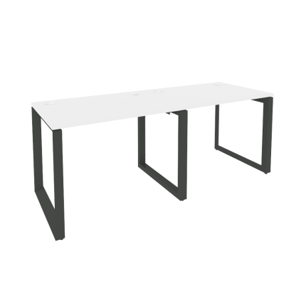 Onix Рабочая станция на О-образном м/к O.MO-RS-2.1.7 Белый Бриллиант/Металл Антрацит 1960*720*750