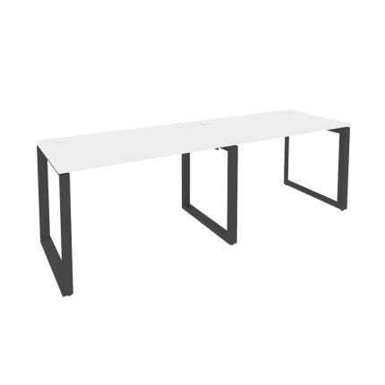 Onix Рабочая станция на О-образном м/к O.MO-RS-2.2.7 Белый Бриллиант/Металл Антрацит 2360*720*750