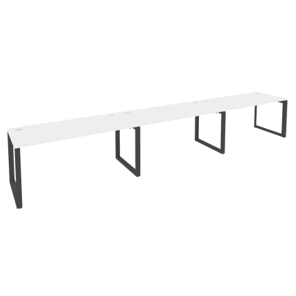 Onix Рабочая станция на О-образном м/к O.MO-RS-3.4.7 Белый Бриллиант/Металл Антрацит 4740*720*750