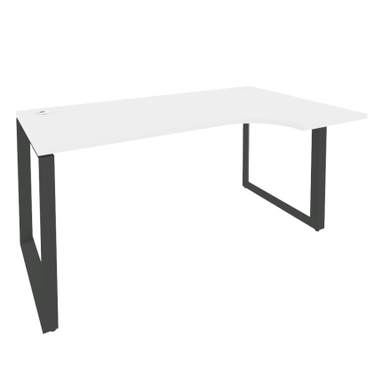 Onix Стол эргономичный правый на О-образном м/к O.MO-SA-1 (R) Белый Бриллиант/Металл Антрацит 1580*9