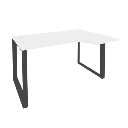 Onix Стол эргономичный правый на О-образном м/к O.MO-SA-2 (R) Белый Бриллиант/Металл Антрацит 1380*9