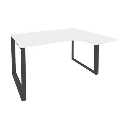 Onix Стол эргономичный правый на О-образном м/к O.MO-SA-3 (R) Белый Бриллиант/Металл Антрацит 1380*1