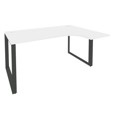 Onix Стол эргономичный правый на О-образном м/к O.MO-SA-4 (R) Белый Бриллиант/Металл Антрацит 1580*1