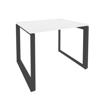 Onix Стол рабочий на О-образном м/к O.MO-SP-1.8 Белый Бриллиант/Металл Антрацит 980*800*750