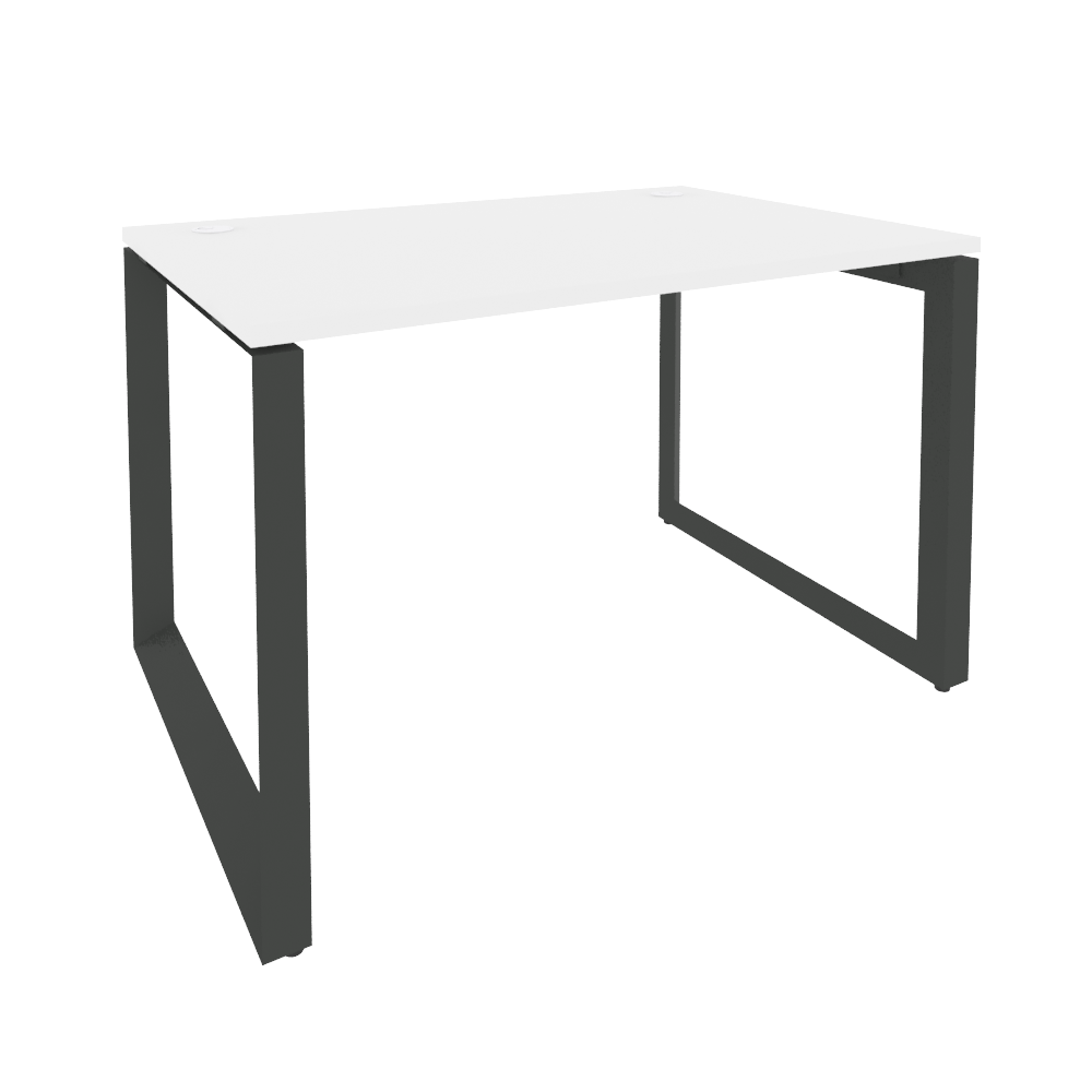 Onix Стол рабочий на О-образном м/к O.MO-SP-2.8 Белый Бриллиант/Металл Антрацит 1180*800*750