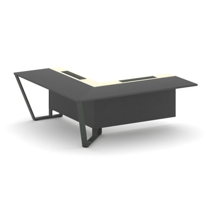 Steel Meet Завершающий угловой модуль левый KMK-PR.B.SPZOU-20(L) Антрацит/Ваниль Глянец/Металл Антра