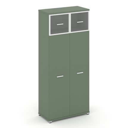 Concept Шкаф 1 широкая секция, 5 ниш CN.STS-517 RPW W Кобо/Металл Белый/Прозрачный 836*420*1922