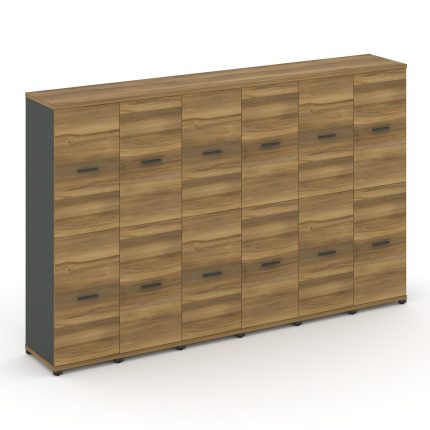 Concept Шкаф 6 узких секций, 4 ниши CN.STU-462 A Сандал Янтарный/Антрацит/Металл Антрацит 2500*420*1