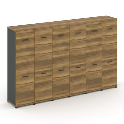 Concept Шкаф 6 узких секций, 4 ниши CN.STU-464 A Сандал Янтарный/Антрацит/Металл Антрацит 2500*420*1