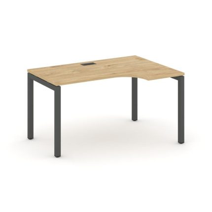 Style Project Стол рабочий эргоном. SN-5P.SPA-001(R) Тиквуд Светлый/Металл Антрацит 1380*600/980*750