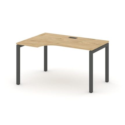 Style Project Стол рабочий эргоном. SN-5P.SPA-002(L) Тиквуд Светлый/Металл Антрацит 1580*600/980*750