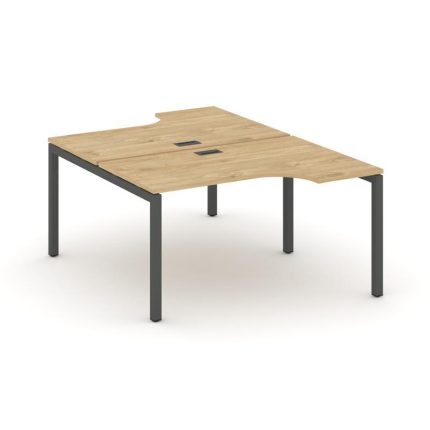 Style Project Рабочая станция эргоном. SN-5P.DRPA-002 Тиквуд Светлый/Металл Антрацит 1580*1232/1992*