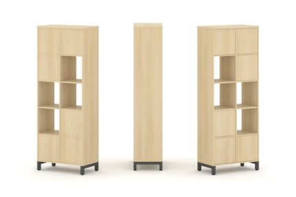 Style Project Набор стеллажа 1 сторон., 5 яр. SN.NS-521 Акация Лорка/Металл Антрацит 754*400*1982