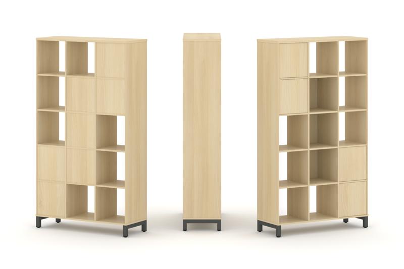 Style Project Набор стеллажа 1 сторон., 5 яр. SN.NS-531 Акация Лорка/Металл Антрацит 1121*400*1982