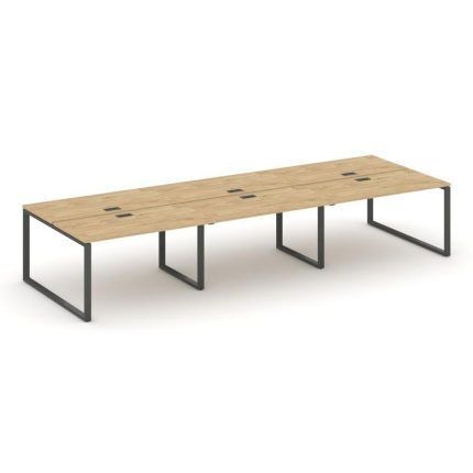 Style Project Рабочая станция 2-х сторон. SN-6O.DRS-071 Тиквуд Светлый/Металл Антрацит 2940*1432*750