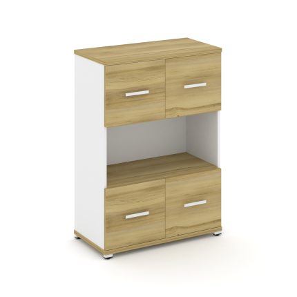 Concept Шкаф 1 широкая секция, 3 ниши CN.STS-315 W Дуб Винченцо/Белый Бриллиант/Металл Белый 836*420