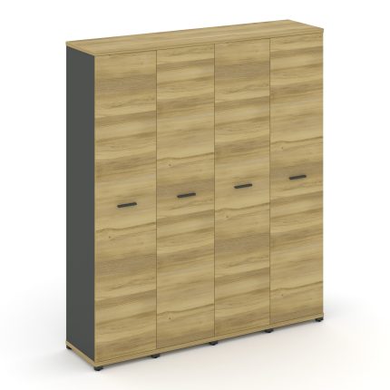 Concept Шкаф 4 узкие секции, 5 ниш CN.STU-548 A Дуб Винченцо/Антрацит/Металл Антрацит 1668*420*1922