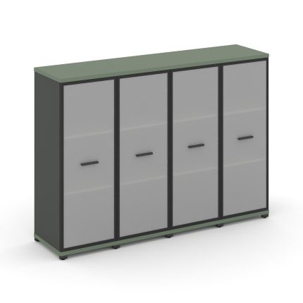 Concept Шкаф 4 узкие секции, 3 ниши CN.STU-346 RMB A Кобо/Антрацит/Металл Антрацит/Сатин 1668*420*11