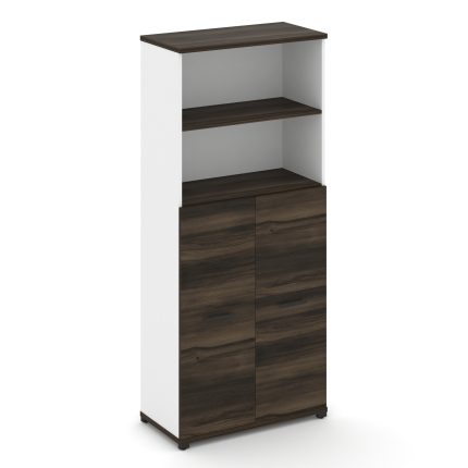 Concept Шкаф 1 широкая секция, 5 ниш CN.STS-514 B Дуб Мали/Белый Бриллиант/Металл Черный 836*420*192