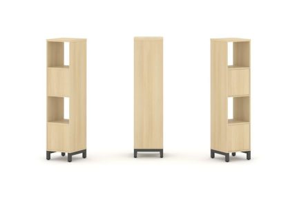 Style Project Набор стеллажа 1 сторон., 4 яр. SN.NS-411 Акация Лорка/Металл Антрацит 387*400*1615