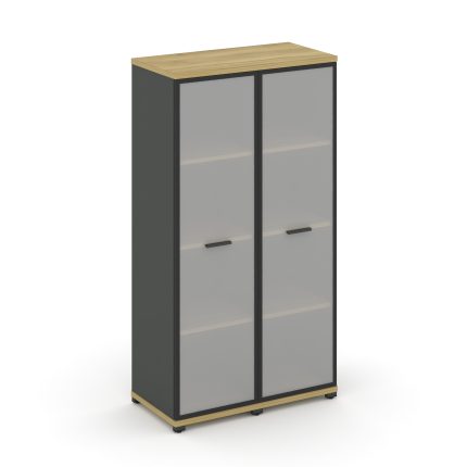 Concept Шкаф 2 узкие секции, 4 ниши CN.STU-426 RMB A Дуб Винченцо/Антрацит/Металл Антрацит/Сатин 836