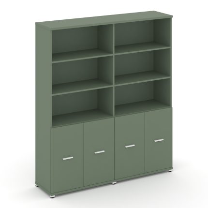 Concept Шкаф 2 широкие секции, 5 ниш CN.STS-521 W Кобо/Металл Белый 1668*420*1922