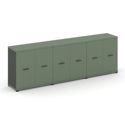 Concept Шкаф 3 широкие секции, 2 ниши CN.STS-233 A Кобо/Антрацит/Металл Антрацит 2500*420*818