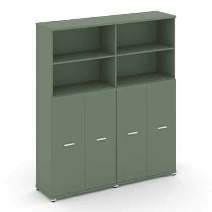 Concept Шкаф 2 широкие секции, 5 ниш CN.STS-524 W Кобо/Металл Белый 1668*420*1922