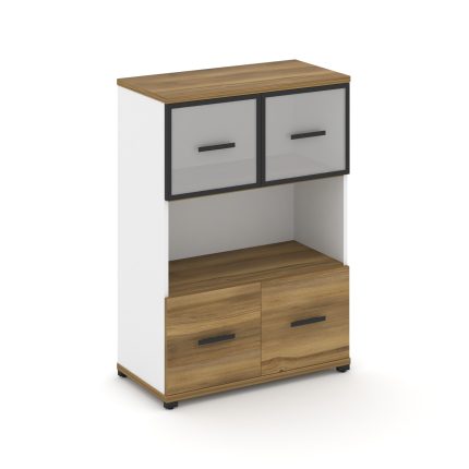 Concept Шкаф 1 широкая секция, 3 ниши CN.STS-315 RMB B Сандал Янтарный/Белый Бриллиант/Металл Черный