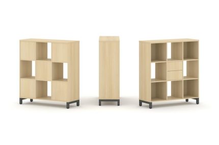 Style Project Набор стеллажа 1 сторон., 3 яр. SN.NS-331 Акация Лорка/Металл Антрацит 1121*400*1248