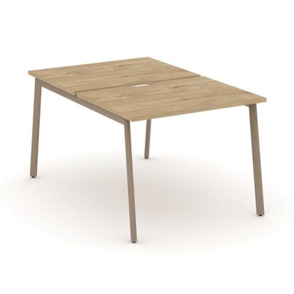 Estetica Рабочая станция 2 места ES.D.RS-2.1-VP Тиквуд Светлый/Металл Латте 980*1500*750