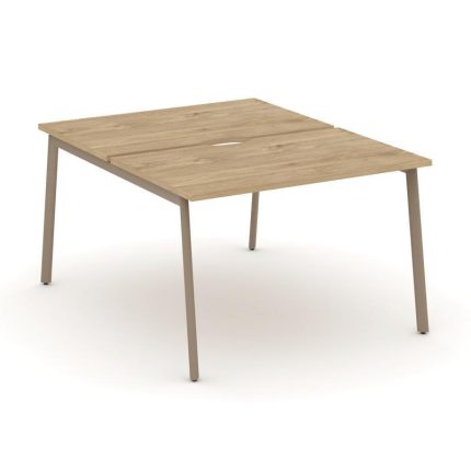 Estetica Рабочая станция 2 места ES.D.RS-2.2-VP Тиквуд Светлый/Металл Латте 1180*1500*750