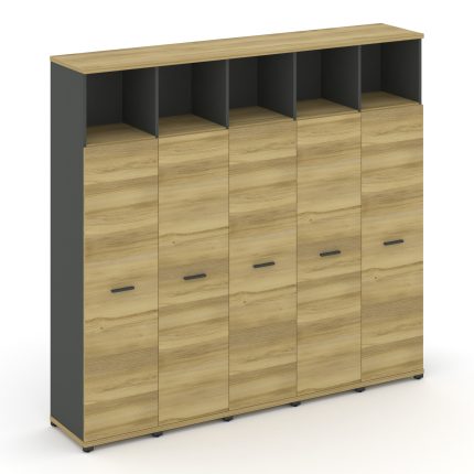 Concept Шкаф 5 узких секций, 5 ниш CN.STU-556 A Дуб Винченцо/Антрацит/Металл Антрацит 2084*420*1922