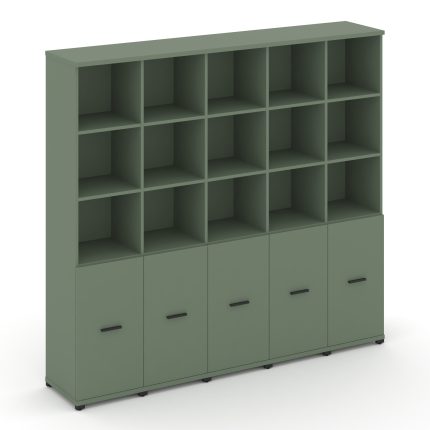 Concept Шкаф 5 узких секций, 5 ниш CN.STU-551 B Кобо/Металл Черный 2084*420*1922