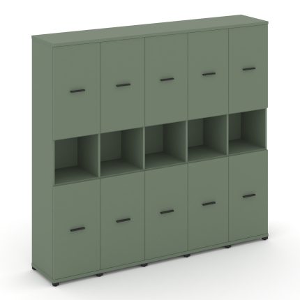 Concept Шкаф 5 узких секций, 5 ниш CN.STU-553 B Кобо/Металл Черный 2084*420*1922