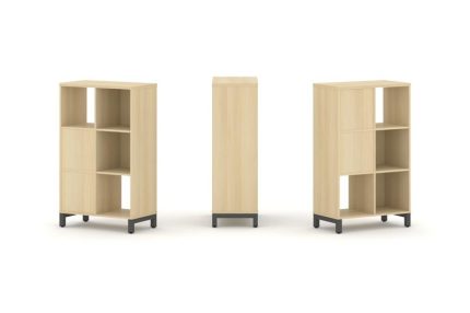 Style Project Набор стеллажа 2-х сторон., 3 яр. SN.NSD-321 Акация Лорка/Металл Антрацит 754*400*1248