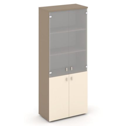 Estetica Шкаф высокий широкий ES.ST-1.2 Латте/Сатин/Сатин матовый 800*420*1977