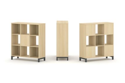 Style Project Набор стеллажа 2-х сторон., 3 яр. SN.NSD-331 Акация Лорка/Металл Антрацит 1121*400*124