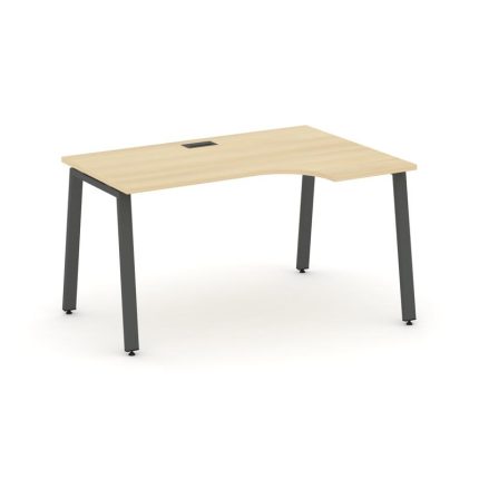 Style Project Стол рабочий эргоном. SN-6A.SPA-011(R) Акация Лорка/Металл Антрацит 1380*700/980*750