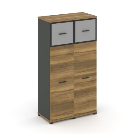 Concept Шкаф 2 узкие секции, 4 ниши CN.STU-424 RMB A Сандал Янтарный/Антрацит/Металл Антрацит/Сатин