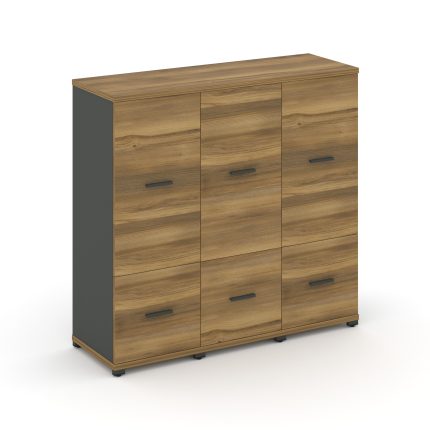 Concept Шкаф 3 узкие секции, 3 ниши CN.STU-332 A Сандал Янтарный/Антрацит/Металл Антрацит 1252*420*1