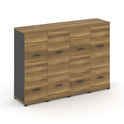 Concept Шкаф 4 узкие секции, 3 ниши CN.STU-342 A Сандал Янтарный/Антрацит/Металл Антрацит 1668*420*1