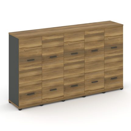 Concept Шкаф 5 узких секций, 3 ниши CN.STU-352 A Сандал Янтарный/Антрацит/Металл Антрацит 2084*420*1